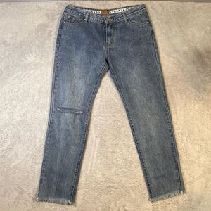 POL Grow Strong Straight Leg Distressed Jeans Size Large